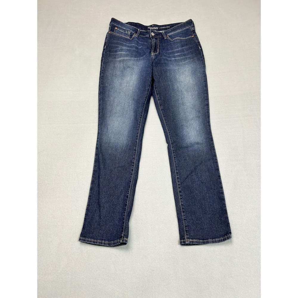 Signature by Levi Strauss & Co Jeans Dark Blue 12 Modern Slim Mid Rise Stretch